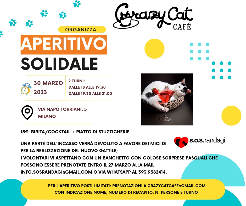 SOS randagi: Aperitivo Solidale!