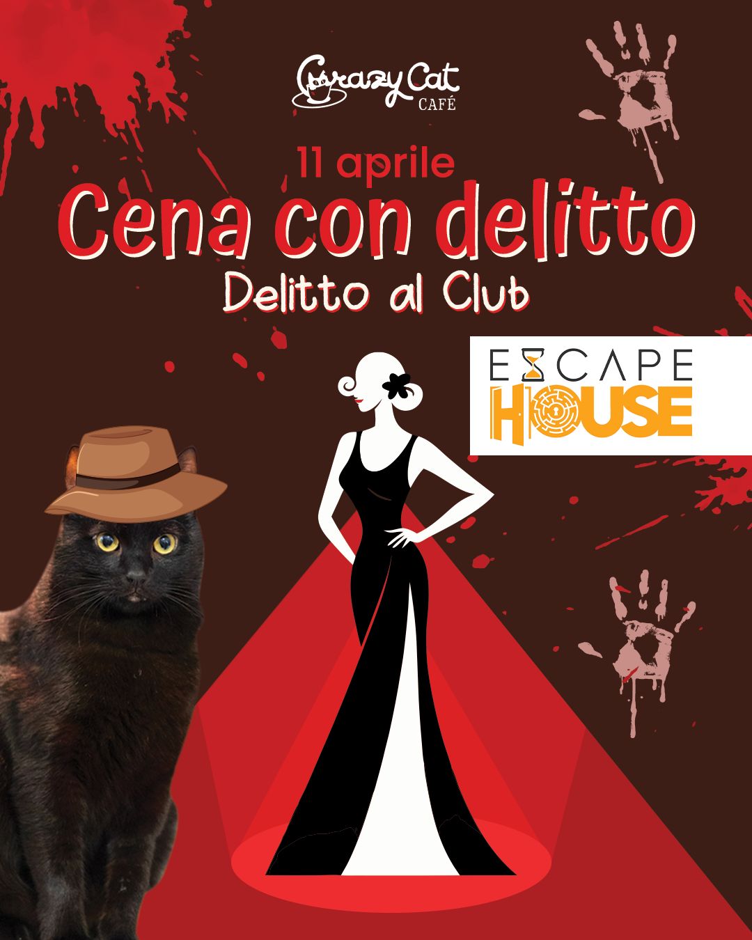 Delitto al club: la cena con delitto tra i gatti