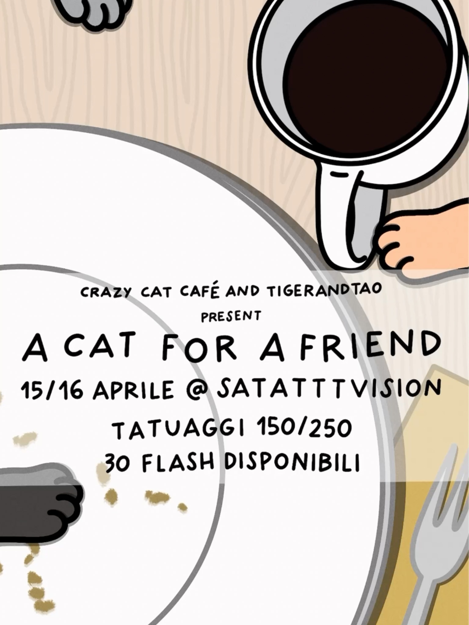 “A CAT FOR A FRIEND” – TATTOO EVENT CON TIGER AND TAO 1